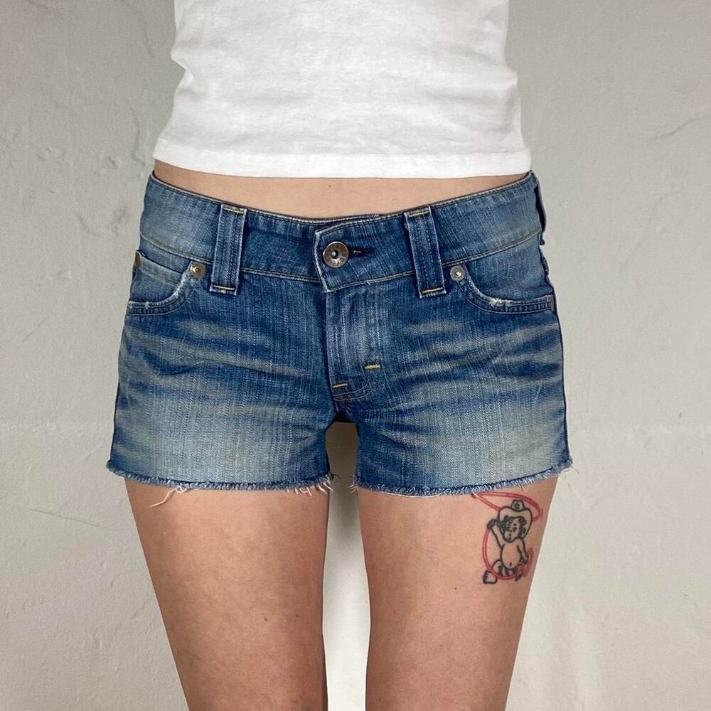 Edwin light wash shorts xs